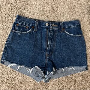 Abercrombie Annie high rise short dark denim wash 26/2